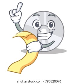 With menu CD mascot cartoon style