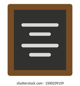 Menu chalk icon. Flat illustration of menu chalk vector icon for web design