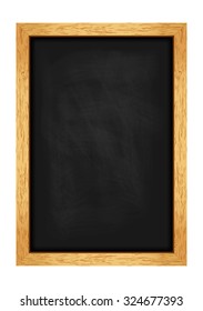 Menu chalkboard for cafes and restaurants. Realistic wooden frame. Vector illustration