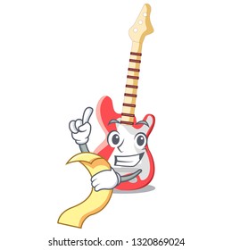 With menu character electric guitar 