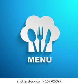 menu chef paper effect