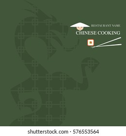 Menu Chinese restaurant green background