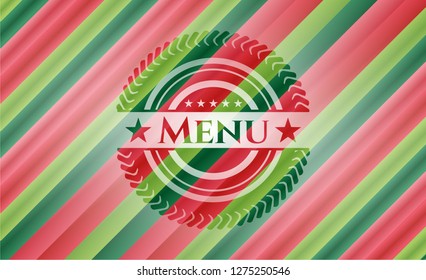 Menu christmas emblem background.