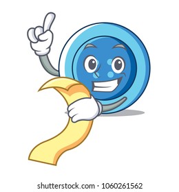 With menu clothing button character cartoon