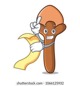 With menu cloves mascot cartoon style