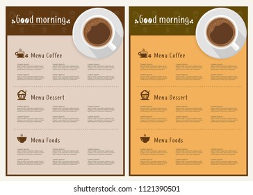 menu coffee and restaurant design, vector illustrator