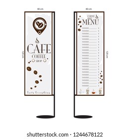 menu coffee shop cafe restaurant template design hand drawing graphic