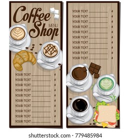 menu coffee shop cafe restaurant template design hand drawing graphic 