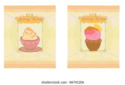menu coffee shop and restaurant set