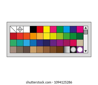 menu color palette graphic design