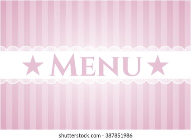 Menu colorful poster