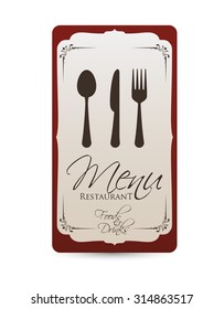 Menu concept with chefs and restaurant icons design, vector illustration 10 eps graphic.