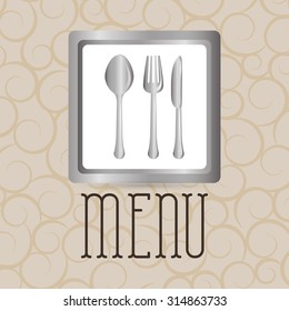 Menu concept with chefs and restaurant icons design, vector illustration 10 eps graphic.