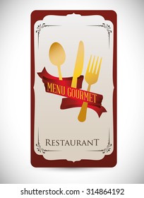 Menu concept with chefs and restaurant icons design, vector illustration 10 eps graphic.