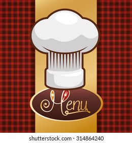 Menu concept with chefs and restaurant icons design, vector illustration 10 eps graphic.