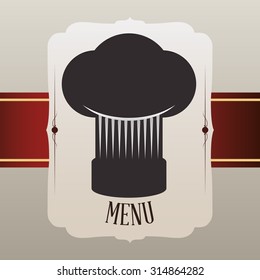Menu concept with chefs and restaurant icons design, vector illustration 10 eps graphic.