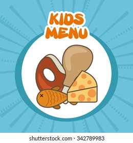 Menu concept with food icons design, vector illustration 10 eps graphic