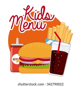 Menu concept with food icons design, vector illustration 10 eps graphic