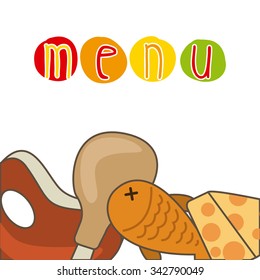 Menu concept with food icons design, vector illustration 10 eps graphic