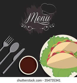 Menu concept with icons design, vector illustration 10 eps graphic.