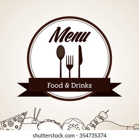 Menu concept with icons design, vector illustration 10 eps graphic.