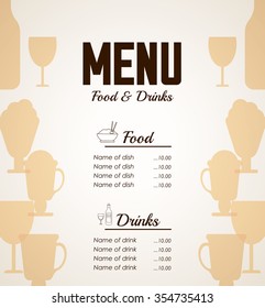 Menu concept with icons design, vector illustration 10 eps graphic.
