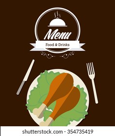 Menu concept with icons design, vector illustration 10 eps graphic.