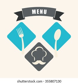 Menu concept with restaurant icons design, vector illustration 10 eps graphic.