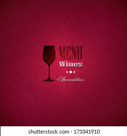 Cubierta del menú - diseño elegante de la cubierta vectorial del menú del vino 