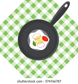 Menu cover template breakfast with eggs