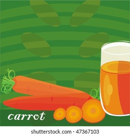 Menu cover template with carrot