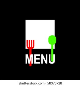 Menu cover or template to put image inside the white box