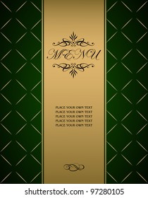 Menu cover vector design