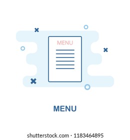 Menu creative icon in color. Simple element illustration. Menu concept symbol design from Bar and Restaurant collection. Perfect for web design, apps, software, print.