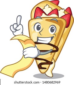 With menu crepe isolated with in the character