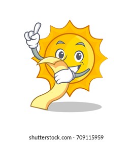 With menu cute sun character cartoon