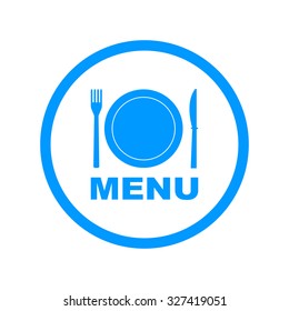 menu with cutlery sign. vector illustration EPS