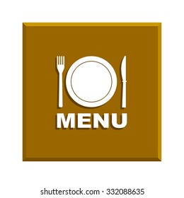 menu with cutlery sign. vector illustration EPS