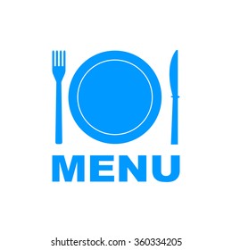 menu with cutlery sign. vector illustration EPS