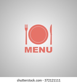 menu with cutlery sign. vector illustration EPS