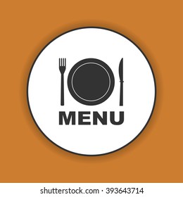 menu with cutlery sign. vector illustration EPS