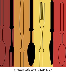 Menu with cutlery vector illustration.Kitchen design background vector.Template for menu card.