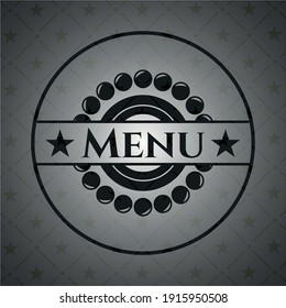 Menu dark emblem. Vector Illustration. Detailed. 