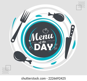 menu of the day lettering poster