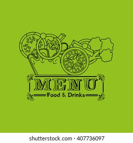 menu delicious food  design 