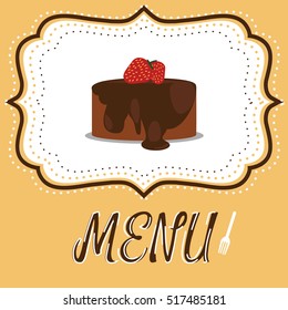 Menu design for bakery shop, cake, dessert 