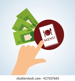 Menu design. bills icon. restaurant concept 