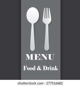 menu design food drink dishes concept