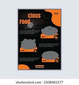 Menü-Design von Lebensmittelplakatvorlage
