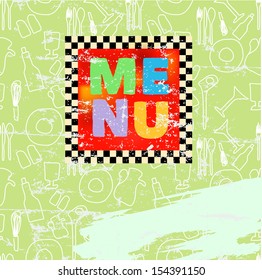 menu design, free copy space